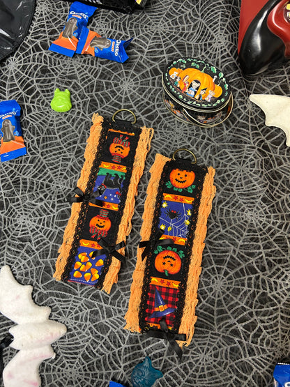 scrap fabric bag charms