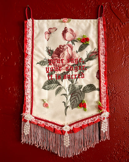 Rage and Anger Floral Banner