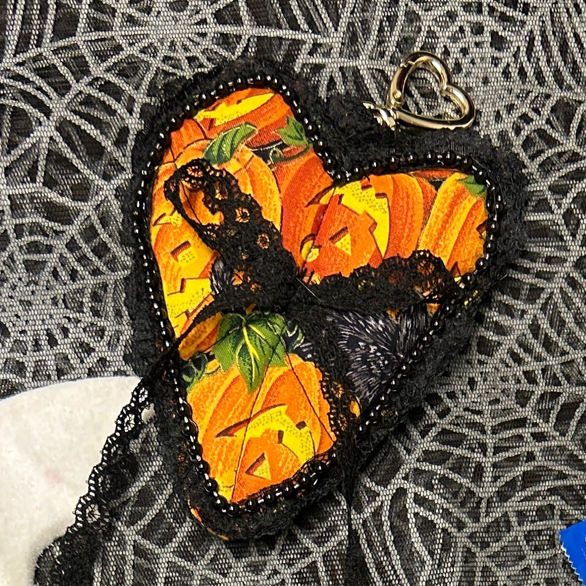 small scrap heart bag charms