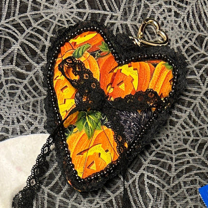 small scrap heart bag charms