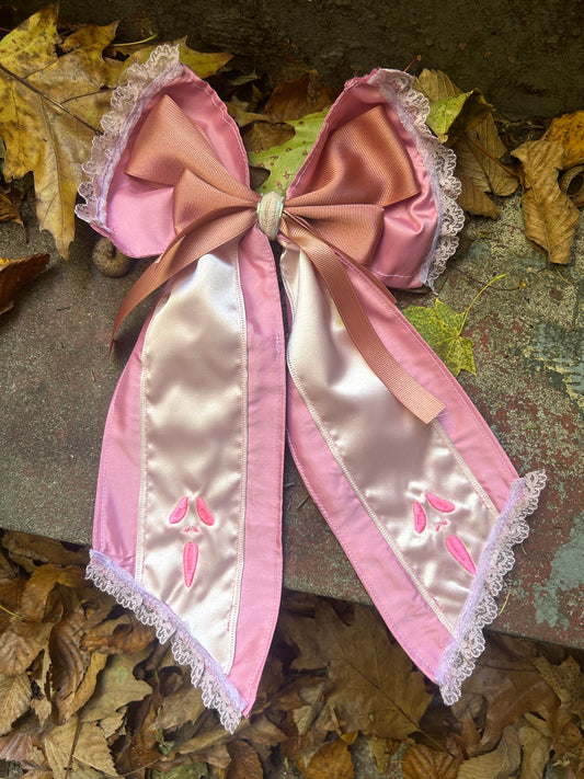 Coquette Style Ghost Face Hair Bow