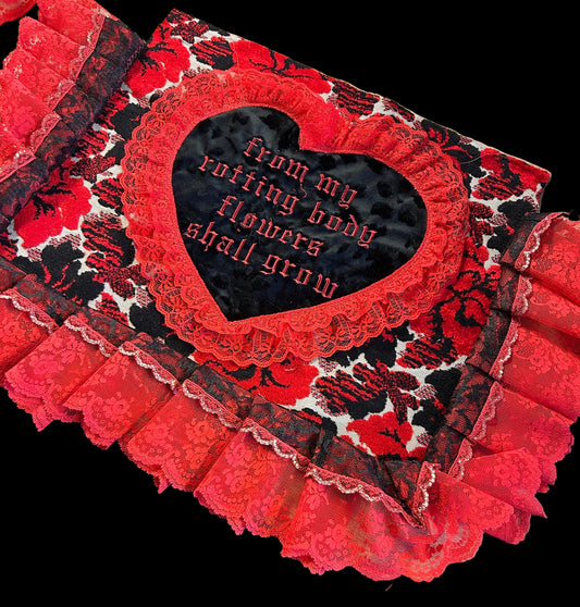 Rich Red Florals Rotting Bodies Tote